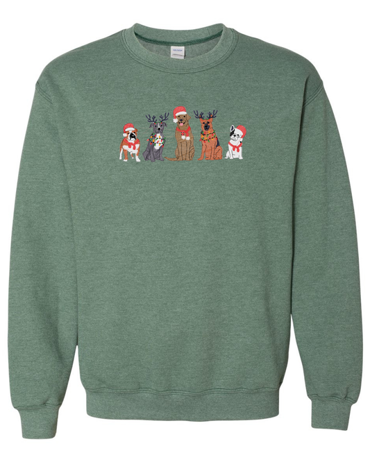 5 Naughty Dogs Embroidered Sweatshirt