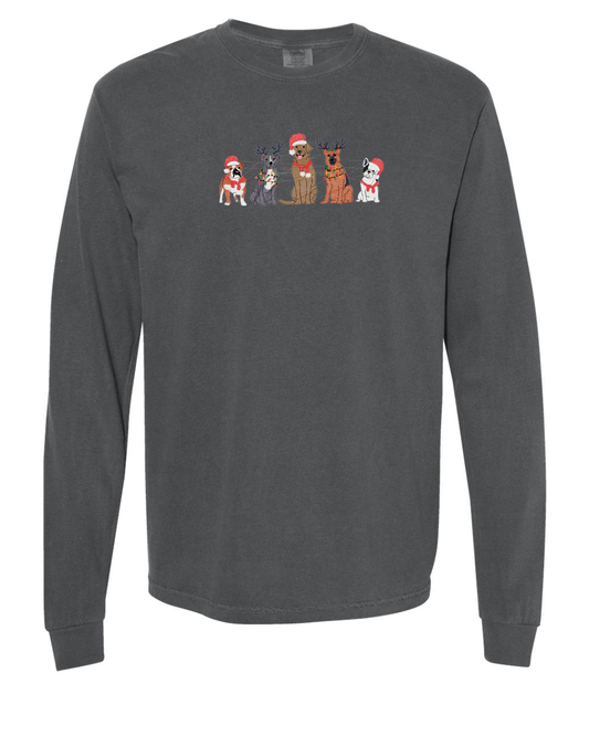 5 Naughty Dogs Embroidered (Long Sleeve)